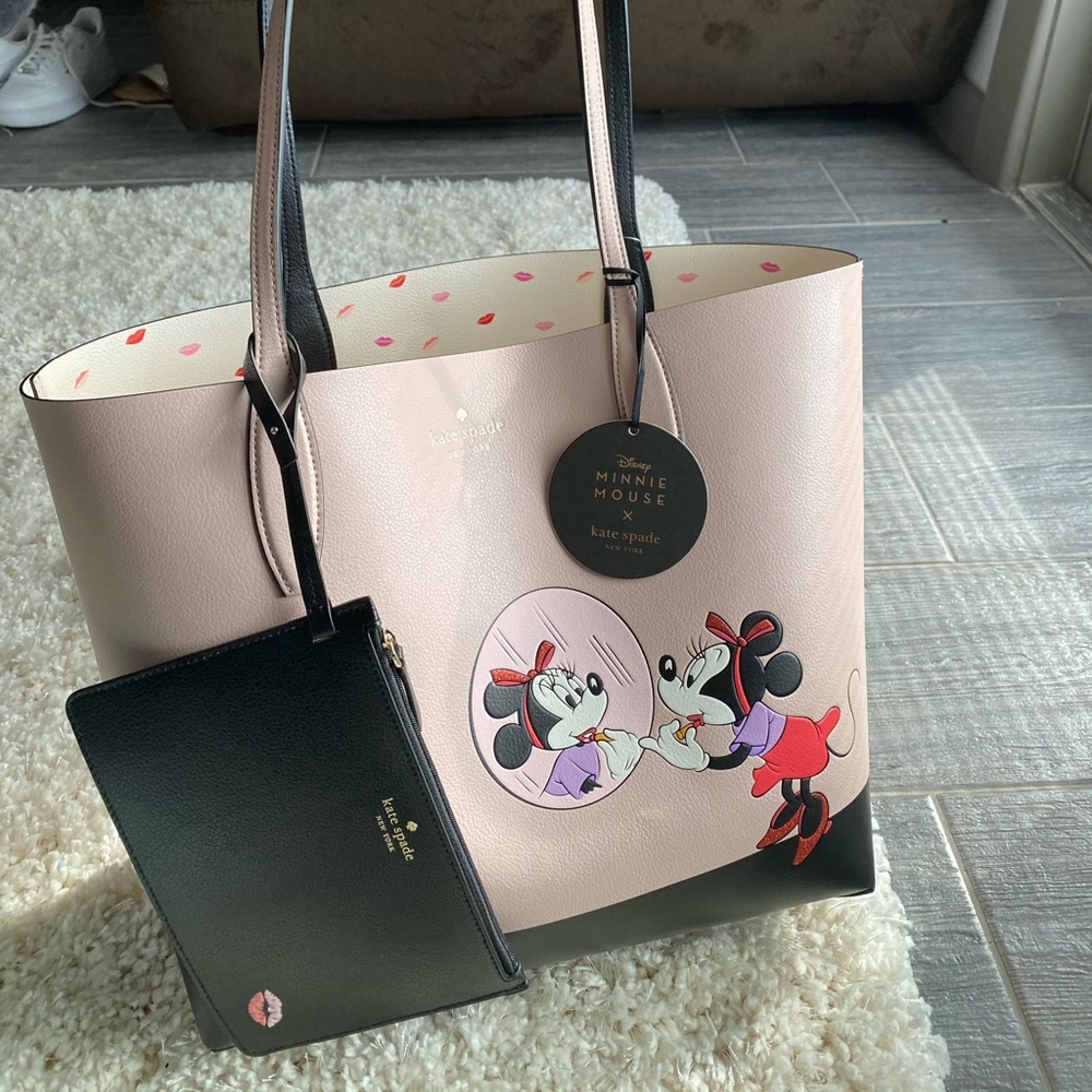 kate spade disney minnie mouse reversible tote